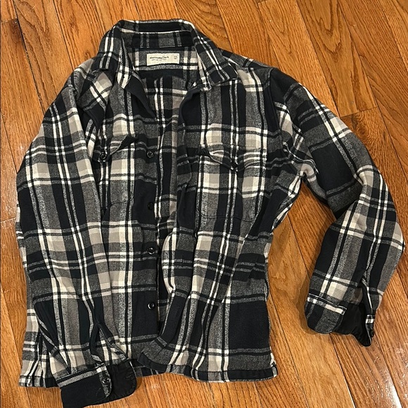 Plaid Black and White Women's Top - Picture 8 of 8